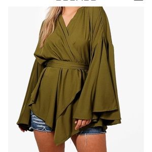 New kimono Wrap blouse!! New with tags